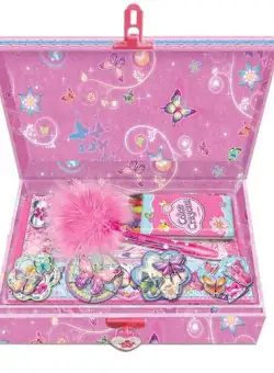 Cutie muzicala cu accesorii, Pecoware, Carton, Fluturi, 3+, Multicolor