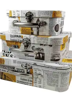 Cutie Pentru Depozitarea Bijuteriilor Set Trei Bucati NEWSPAPER WZ576