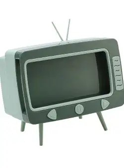 Cutie pentru servetele cu suport telefon sub forma de TV retro