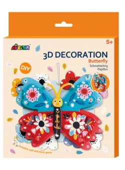 Decoratiune 3D-Fluture, carton, Avenir, 5 ani +