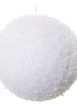 Decoratiune brad Deko Senso glob 12cm alb zapada