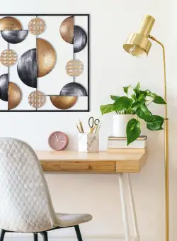 Decoratiune de perete Metal Metal Art My World, Multicolor, 55x1x55 cm