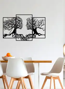 Decoratiune de perete Metal Tanelorn, Negru, 71x0.15x116 cm