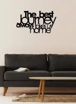 Decoratiune de perete Metal The Best Lourney Always, Negru, 40x70 cm