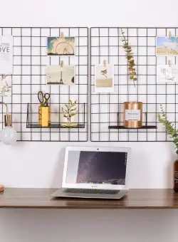 Decoratiune de perete Metal WR005, Negru, 60x3x60 cm