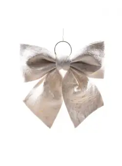 Decoratiune funda,material textil, bej, 34x34 cm