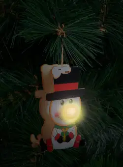 Decoratiuni de brad - din lemn - cu baterie - 3 tipuri