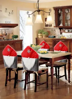 Decoratiuni pentru scaune - Elfi - 50 x 60 cm - rosu gri