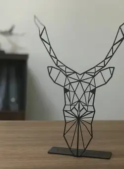 Decorative Object Geyik Pod, Negru, 5x30x20 cm