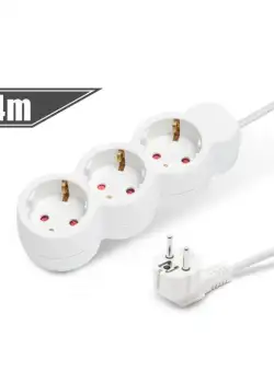 Delight - Prelungitor cu distribuitor triplu, 3x1 mm ², 1,4 m