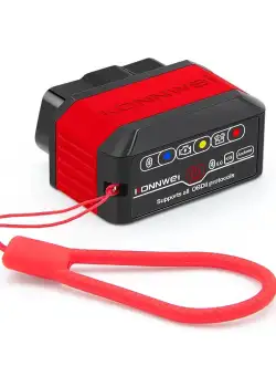 Diagnoza Auto OBD2 KONNWEI KW905, Bluetooth 5.0, Buton ON-OFF, Compatibil Android IOS, ELM 327 OBDII, Rosu