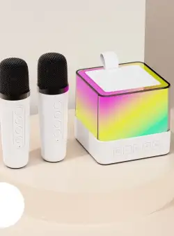 Difuzor Karaoke cu 2 microfoane wireless, bluetooth 5.3