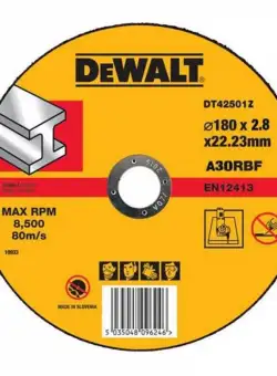 Disc abraziv DeWALT DT42501Z cu degajare pentru metal 180mmx22.2mm