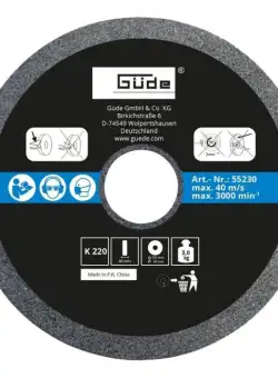 Disc abraziv pentru sistem de ascutire GNS 250 VS Gude 55230, O250x12x50 mm, granulatie K220