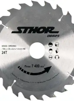 DISC CIRCULAR PENTRU LEMN TUNGSTEN-CARBI 184X30X24 STHOR