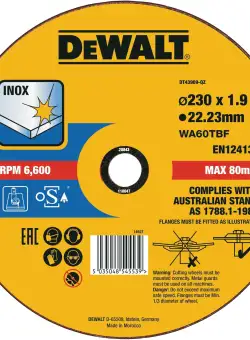 Disc DeWalt DT43909 230 mm 1.9 mm Taiere Inox