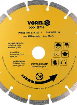 DISC DIAMANTAT CU SEGMENTE 180 MM VOREL