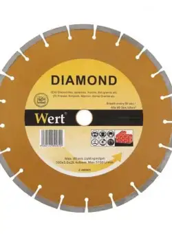 Disc diamantat, taiere marmura, granit, faianta Wert 2711-350, O350x22.2 mm