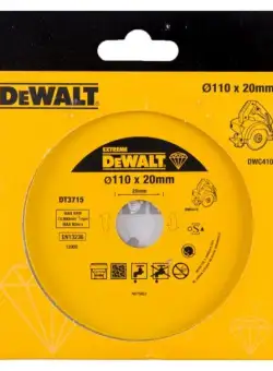Disc Extreme Diamantat DeWalt DT3715 110 mm x 20 mm Pentru Produse Ceramice Granit si Marmura