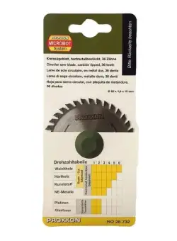 , , , , , , , Disc pentru FET, taiere lemn, plastic, aluminiu Proxxon 28732, O80x10 mm, 36 dinti