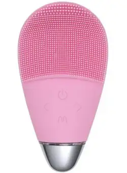 Dispozitiv Masaj, Curatare si Ingrijire Faciala Techstar® VSC102, Hipoalergenic, Curatare Ten in Profunzime, Masaj, Perie, 5 Trepte, Roz