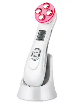 Dispozitiv Redus Ridurile Techstar® VMF101, EMS 3 in 1, Ultrasonic, Infrarosu, pentru Fata si Corp, Terapie, Anti-Durere