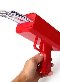 Distractie garantata: Jucarie pistol de aruncat bani