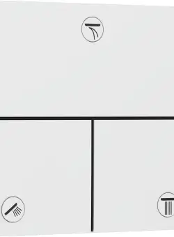 Divertor Hansgrohe ShowerSelect Comfort E cu 3 functii cu montaj incastrat necesita corp ingropat alb mat