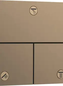 Divertor Hansgrohe ShowerSelect Comfort E cu 3 functii cu montaj incastrat necesita corp ingropat bronz periat