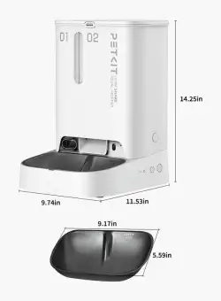 Dozator automat mancare animale de companie cu camera PETKIT YUMSHARE Dual Hopper Smart Feeder with Camera