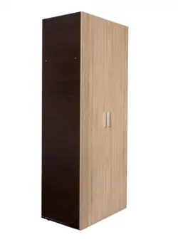 Dulap ALMA 2 usi, 1 raft, bara haine, corp sonoma inchis, fronturi sonoma deschis, 80x52x203 cm