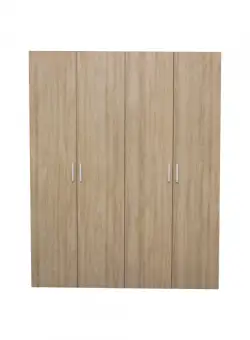 Dulap ALMA L, 4 usi, 6 rafturi, bara de haine, sonoma, 160x52x203 cm