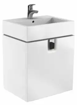 Dulap baza Kolo Twins cu 1 usa cu inchidere lenta 60cm culoare alb lucios