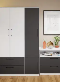 Dulap Benjamin Gri / Alb – C124/01