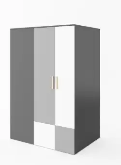 Dulap Colt Poka Po, Grafit, Fag Ibsen Si Gri Deschis, 130 Cm