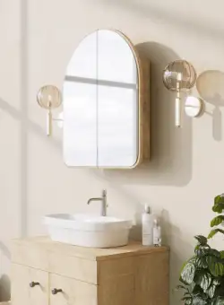 Dulap de baie Hope MDF bej L50 cm - H45 cm +Oglinda