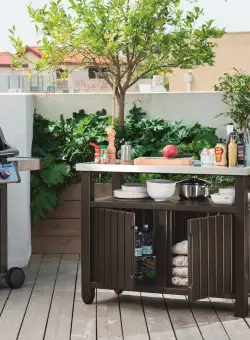 Dulap depozitare terasa maro Keter Unity 183 L