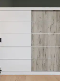 Dulap Forest 184 usi alb/stejar k02