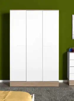 Dulap Haine Adore Base, 3 usi, Alb, 120 x 197 x 52 cm