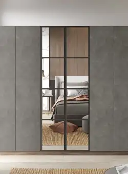 Dulap Haine Handos cu 6 usi si oglinda, 208 x 184 x 50 cm