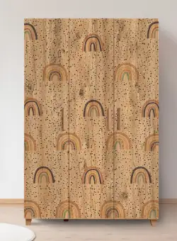 Dulap Haine Hedera 11, Stejar, 189x48x120 cm