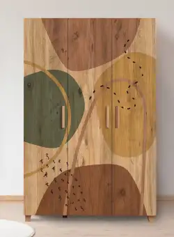 Dulap Haine Hedera 9, Stejar, 189x48x120 cm