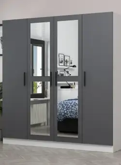 Dulap Haine Kale - 4957, Gri, 180x190x52 cm