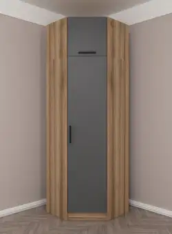 Dulap Haine Kale Oak - 2304, Gri, 74x255x52 cm