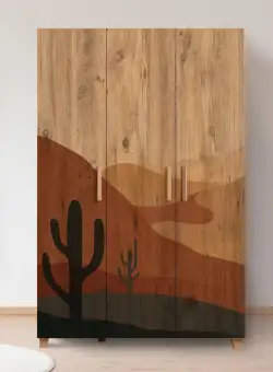 Dulap Haine Leva Hedera Dream 6, Stejar, 189x48x120 cm