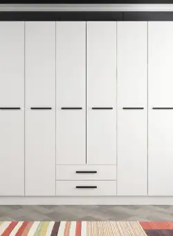 Dulap Haine Polo, Alb, 180x180x52 cm