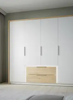Dulap Lexino Alb Si Stejar Bartex, 205 Cm