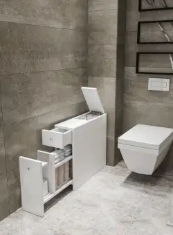 Dulap MDF de baie Calencia alb L19 cm - H55 cm