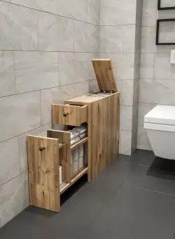 Dulap MDF de baie Calencia stejar L19 cm - H55 cm