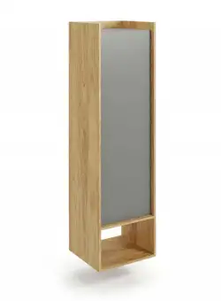 Dulap modular Mobius 1D natur/gri – H179 cm
